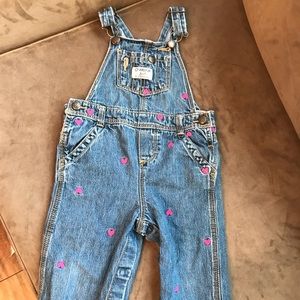 Toddler Girls Oshkosh jean overall size 24 Months